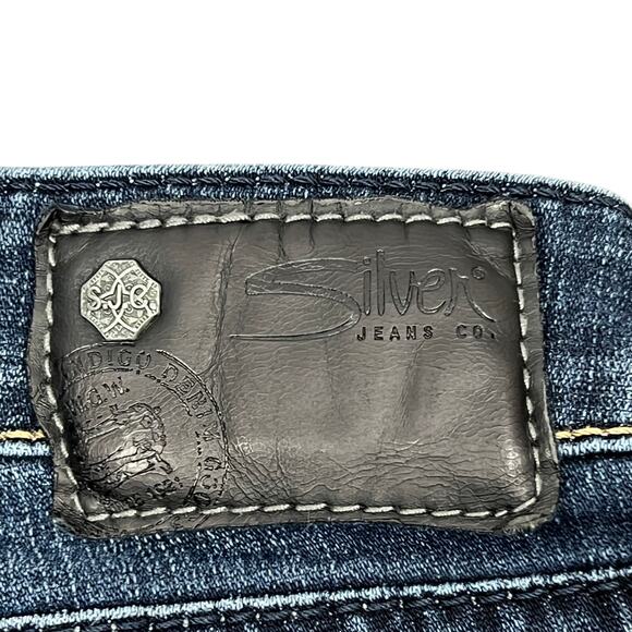 Silver Aiko Slim Bootcut Jeans Sz 29" Dark Wash Stretch Denim Western Rodeo - Picture 12 of 13